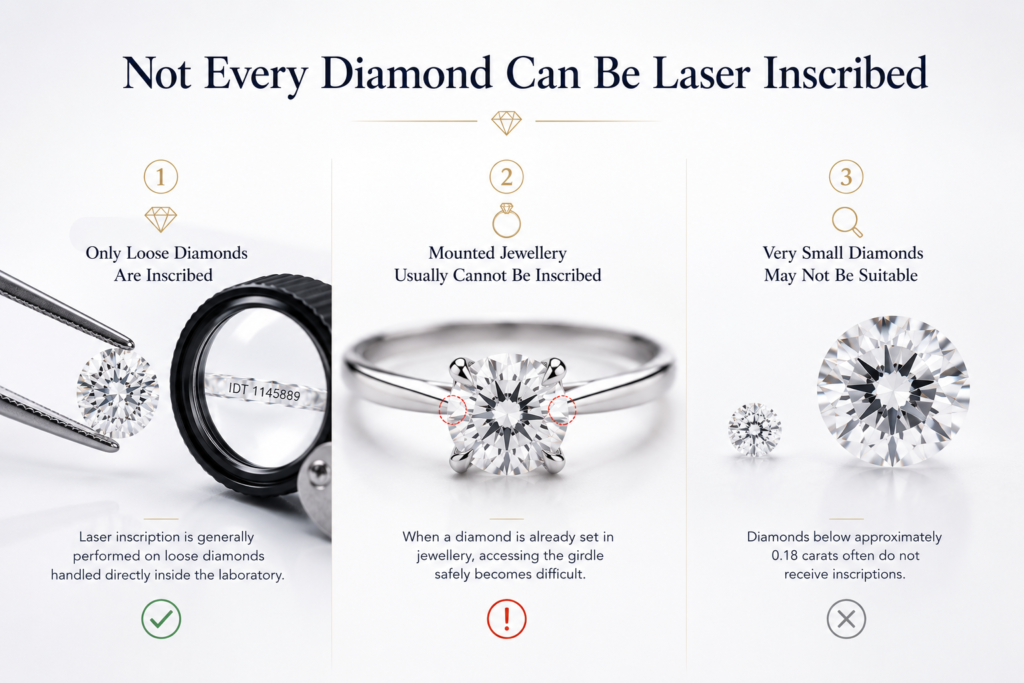 Diamond laser inscription
