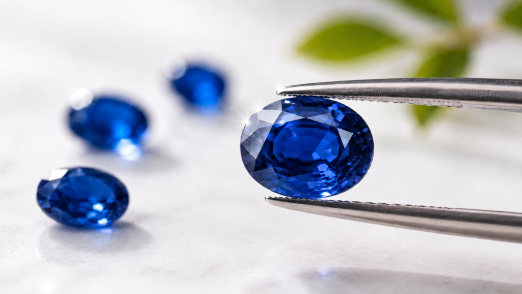 Blue sapphire gemstone