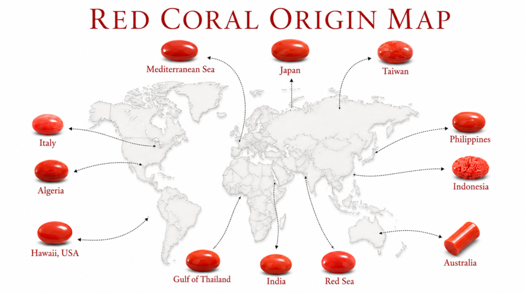 red coral gemstone