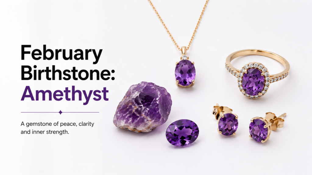 February Birthstone Amethyst Gemstone