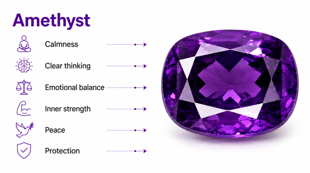 February Birthstone Amethyst Gemstone
