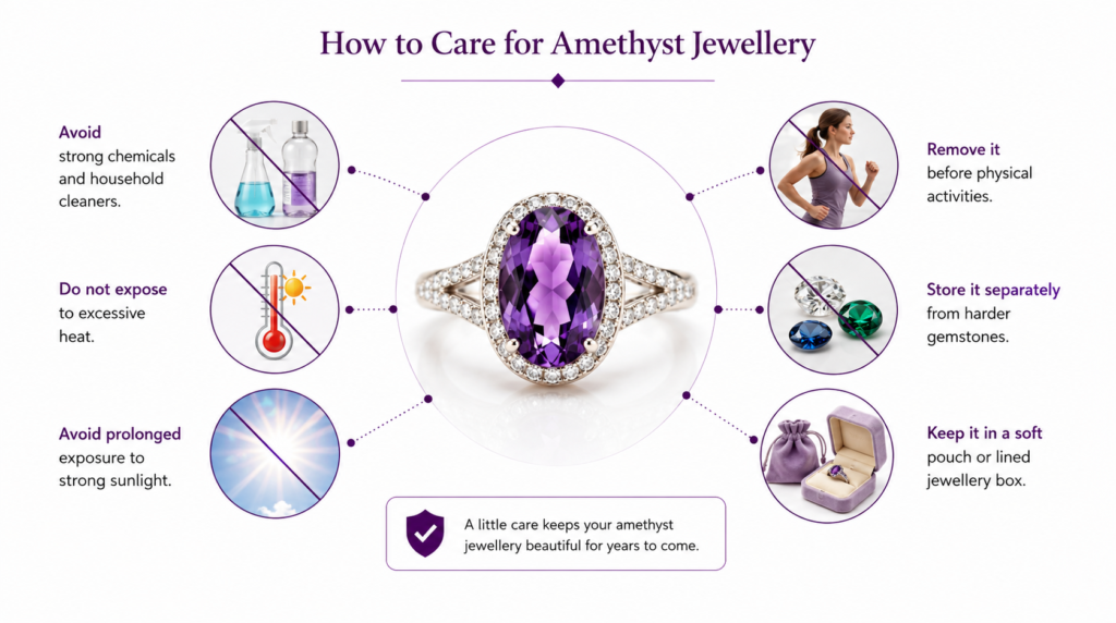 February Birthstone Amethyst Gemstone