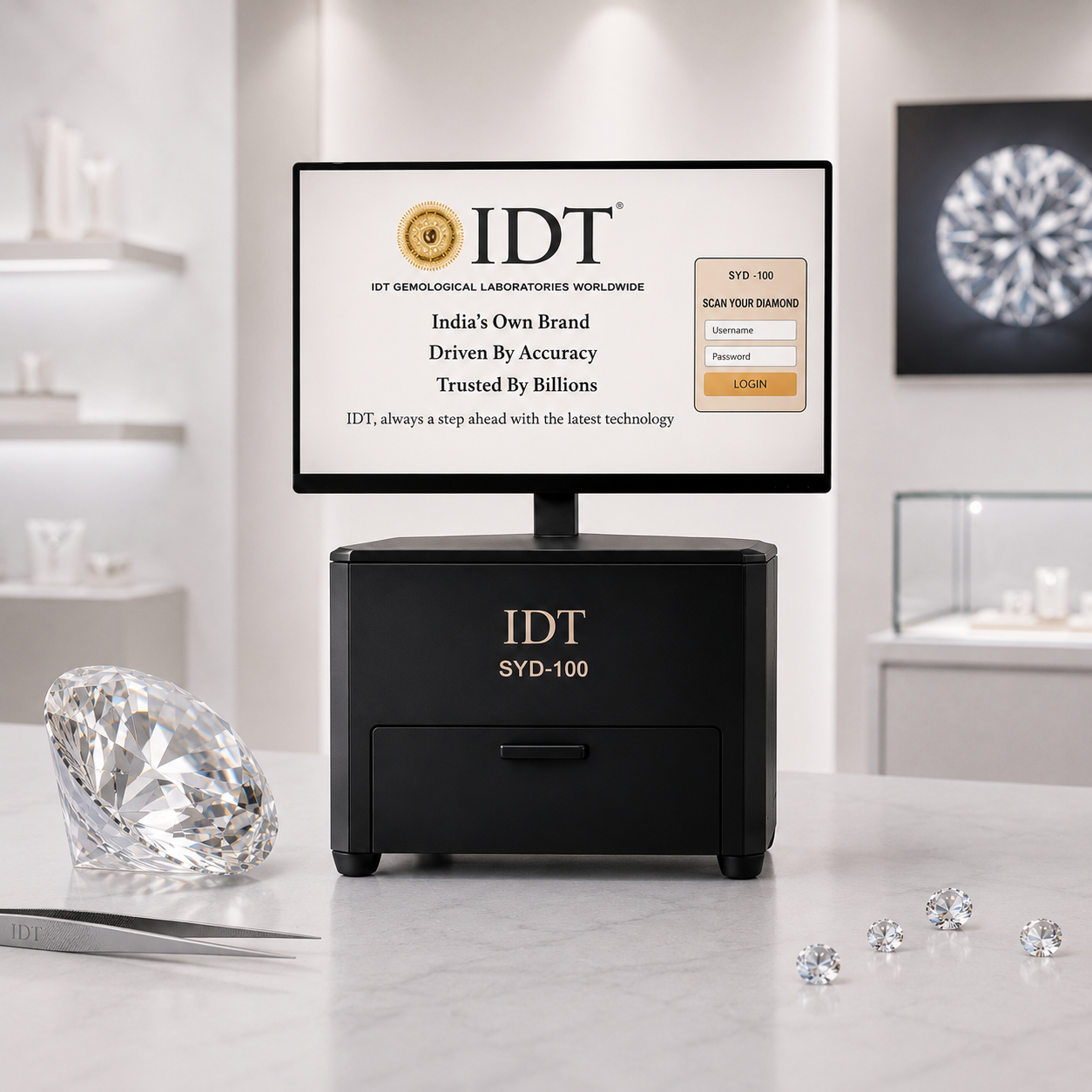 SYD 100 Diamond Testing Machine: Laboratory-Grade Diamond Detection for the Jewellery Trade