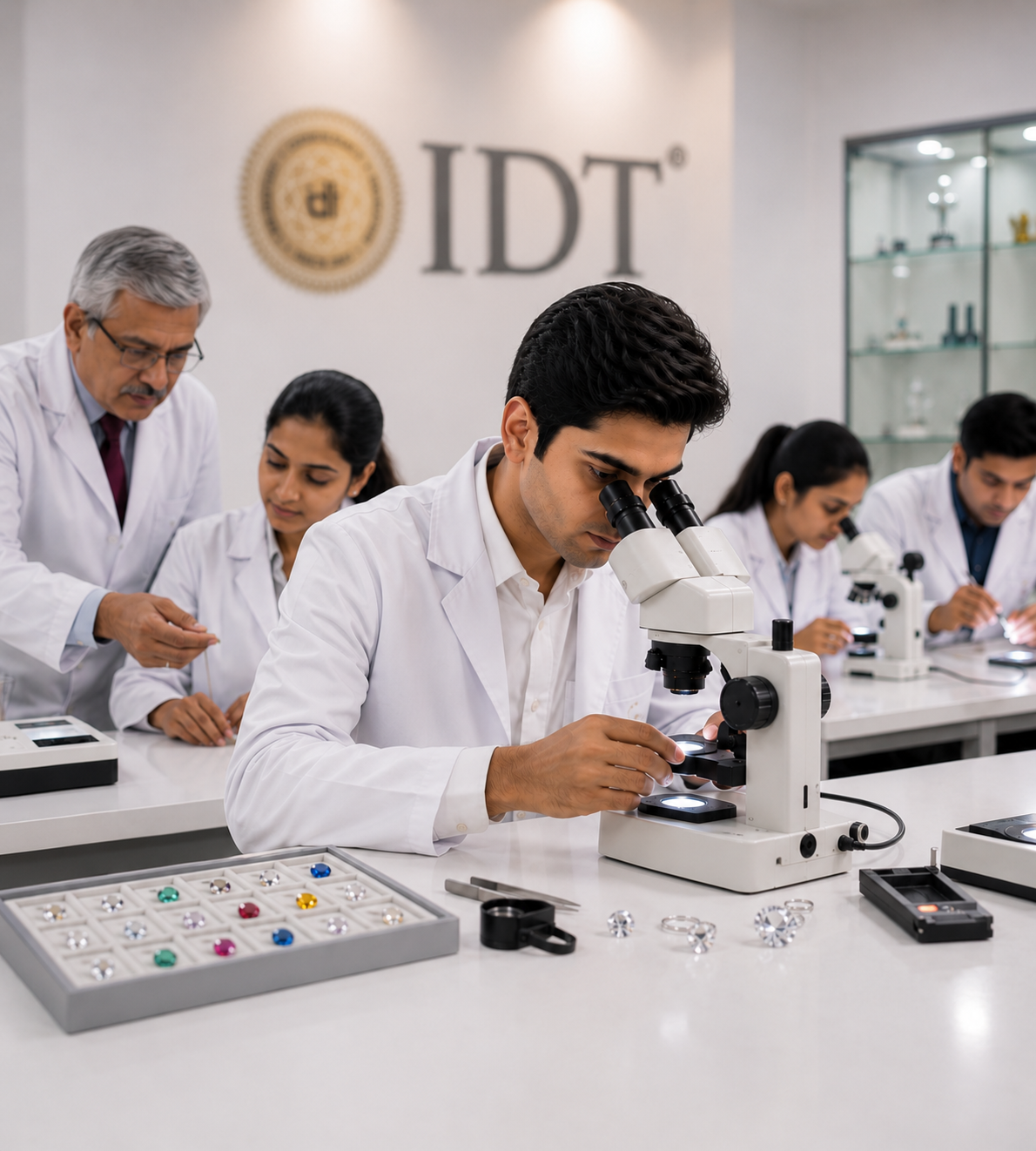 Professional gemstone testing and learning environment